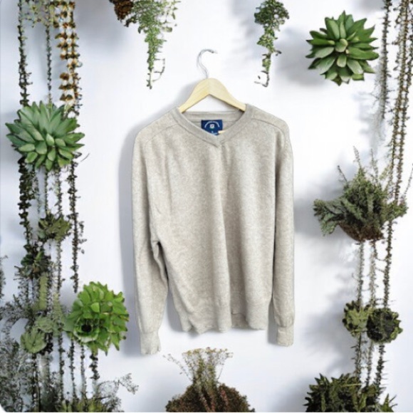 Leonardo De Firenzi 95% Cashmere 5% Wood Gray Sweater Mens Size XL - Picture 2 of 16